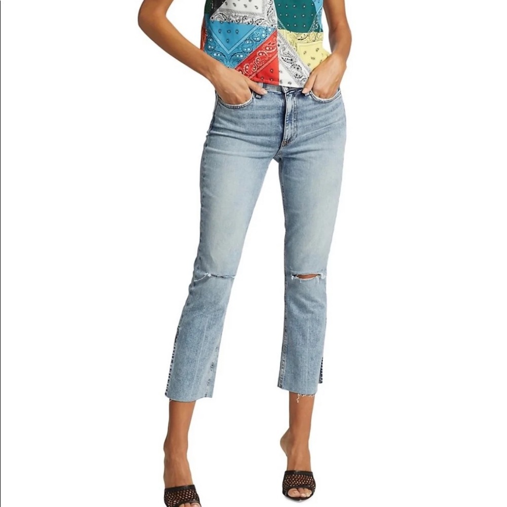 Rag and Bone Distressed Ankle Jeans
